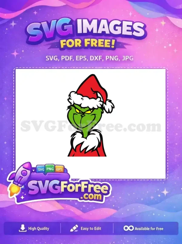 Free Smiling Grinch Face Free Santa Hat How The Grinch Stole Christmas Free SVG Free Smiling Grinch Face Free Santa Hat How The Grinch Stole Christmas Free SVG