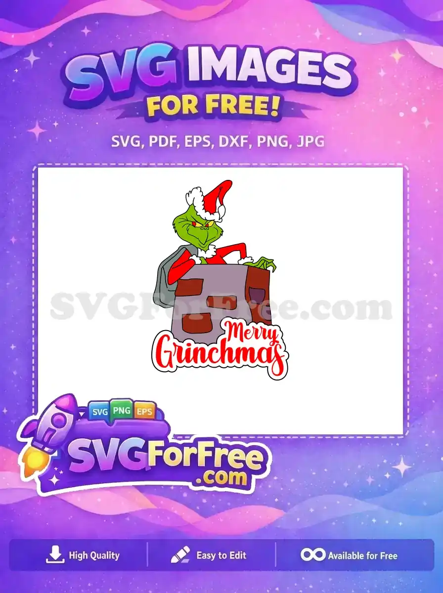 Free Red Hat Grinch Free Chimney Merry Grinchmas Free SVG