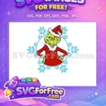 Free Grinch with Snowflake Free Red Outfit How The Grinch Stole Christmas Free SVG - Instant Download