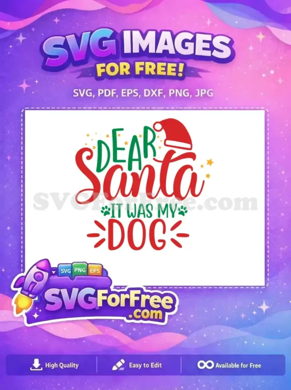 Free Dear Santa Green Paw Free Red Dog Christmas Free SVG Free Dear Santa Green Paw Free Red Dog Christmas Free SVG