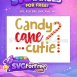 Free Candy Cane Cutie Free Festive Holiday Joy Free SVG - Instant Download
