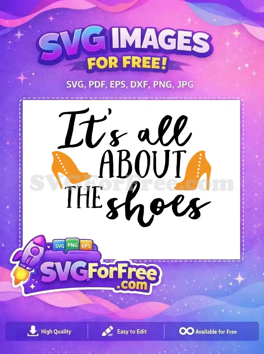 Free Orange Heels Free Shoe Lover It's All About Shoes Free SVG