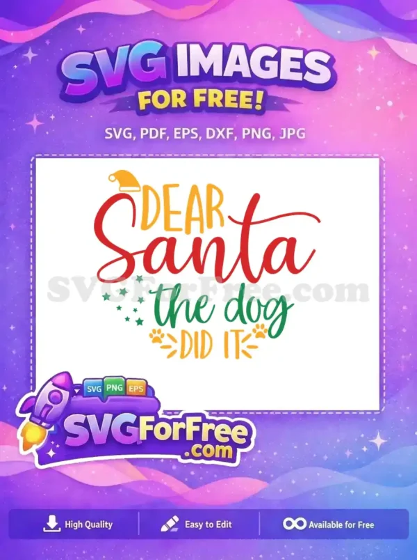 Free Santa Hat Free Dog Paw Dear Santa Free SVG