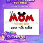 Free Mickey Mom Red Design Free Yellow Text Design Free SVG - Instant Download