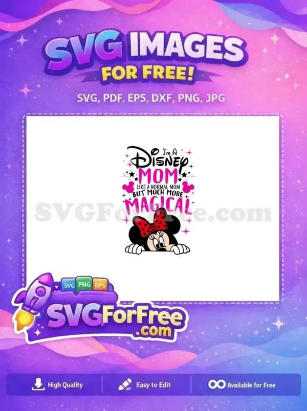 Free Black Bow Free Disney Mom Magical Quote Free SVG