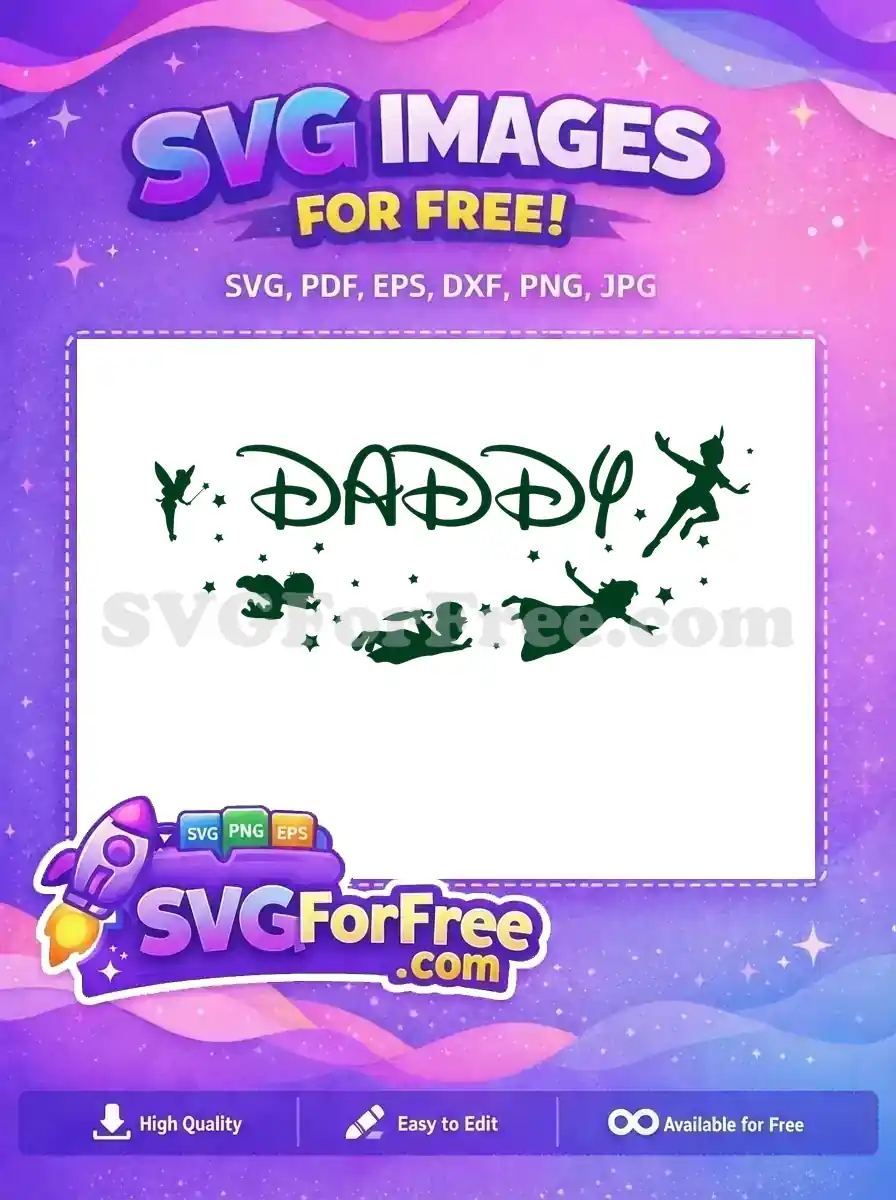 Free Tinkerbell Waving Free Darling Wendy Silhouette Peter Pan Free SVG