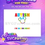 Free Polka Dot Bow Free Autism Awareness Colorful Minnie Free SVG - Instant Download