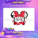 Free Polka Dot Bow Free Mom Minnie Mouse Christmas Free SVG - Instant Download