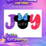 Free Purple Pink Joy Free Polka Dot Bow Holidays Free SVG - Instant Download