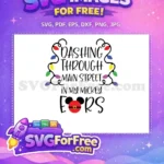 Free Christmas Lights Free Santa Mickey Ears Dashing Free SVG - Instant Download