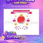 Free Pink Ornament Free Stars Merry Christmas Design Free SVG - Instant Download