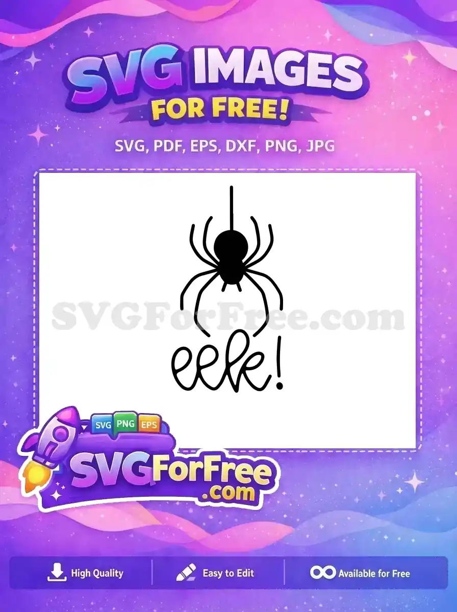 Free Dangling Spider Free Eek Halloween Decoration Free SVG