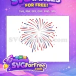 Free Red Blue Bursts Free Holiday Christmas Fireworks Free SVG - Instant Download