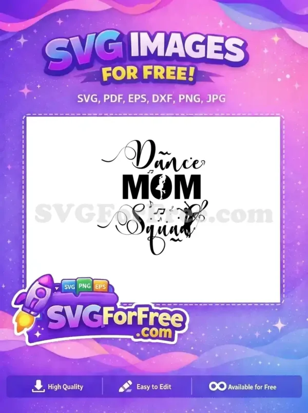 Free Dance Mom Free Squad Silhouette Holidays Free SVG