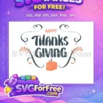 Free Happy Thanksgiving Free Pumpkin Accent Holidays Free SVG - Instant Download