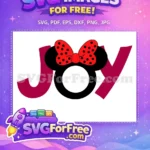 Free Minnie Joy Red Bow Free Holidays Christmas Easter Free SVG - Instant Download