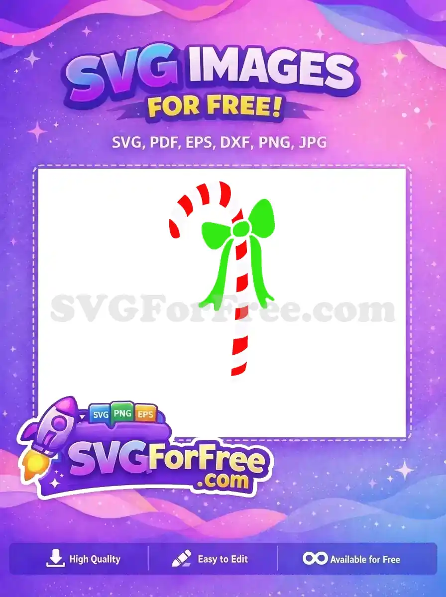 Free Striped Candy Free Green Bow Christmas Free SVG