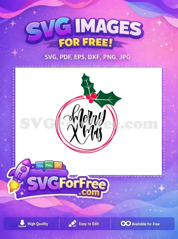 Free Holly Berries Free Red Circle Merry Christmas Free SVG Free Holly Berries Free Red Circle Merry Christmas Free SVG