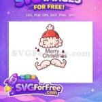 Free Santa Hat Free Moustache Merry Christmas Free SVG - Instant Download