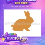 Free Easter Bunny Free Silhouette Holiday Easter Free SVG - Instant Download