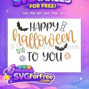 Free Bats Candy Free Happy Halloween Message Free SVG Free Bats Candy Free Happy Halloween Message Free SVG