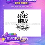 Free Holly Berries Free Eat Drink Be Merry Christmas Free SVG - Instant Download