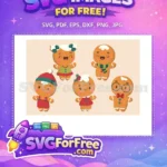 Free Cute Holiday Gingerbread Free Christmas Easter Characters Free SVG - Instant Download