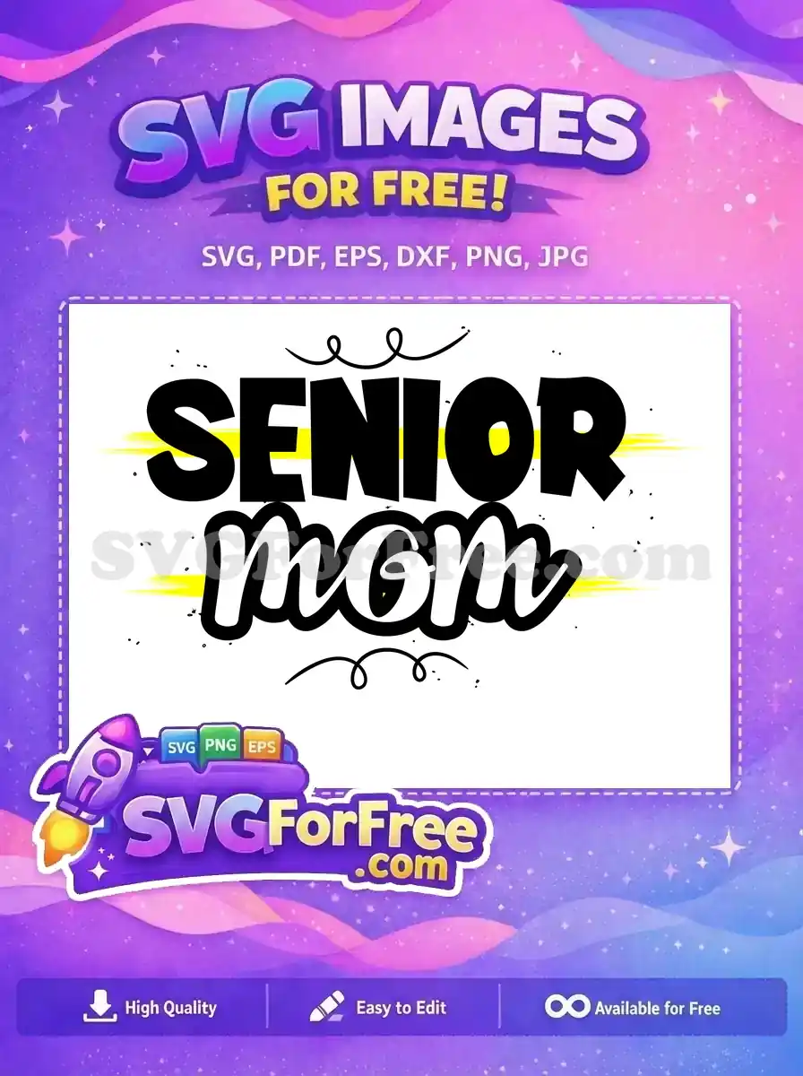 Free Graduation Senior Free Mom Yellow Brush Free SVG