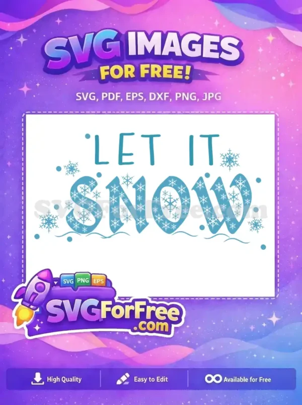 Free Snowflake Lettering Free Christmas Scene Winter Free SVG