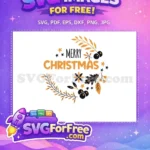 Free Orange Stars Free Berries Merry Christmas Design Free SVG - Instant Download