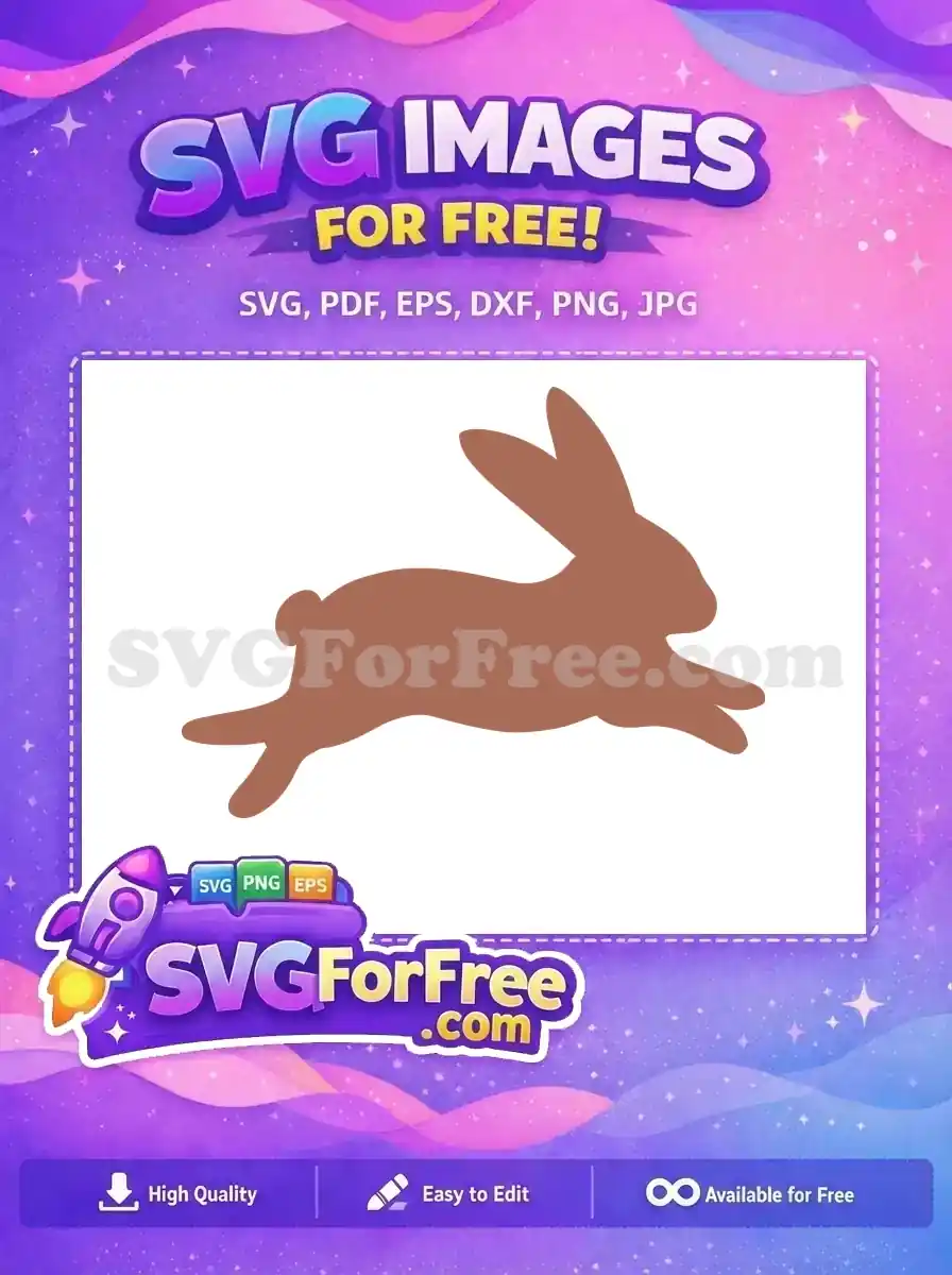 Free Leaping Easter Bunny Free Silhouette Holidays Free SVG
