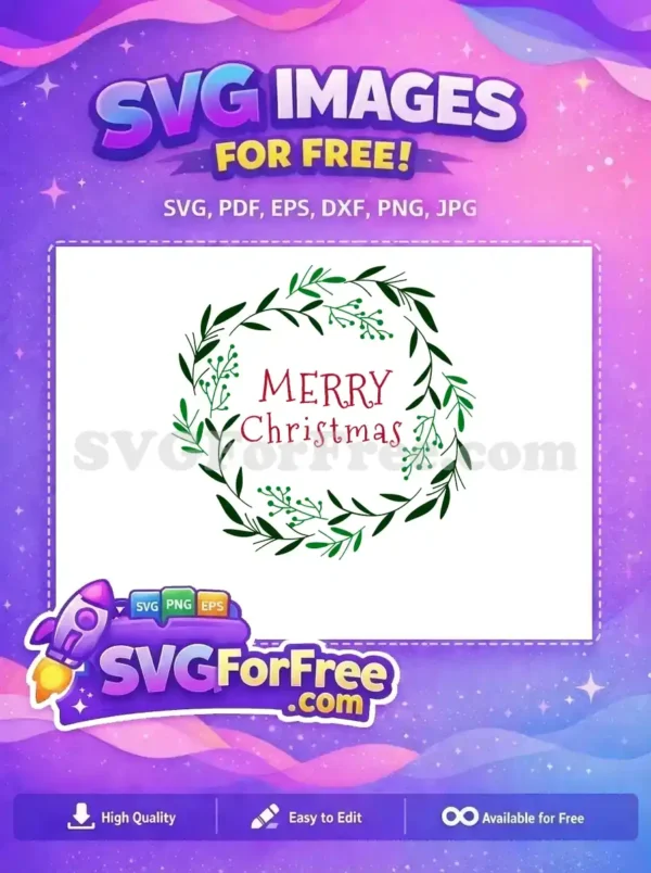 Free Green Leaves Free Merry Christmas Holidays Free SVG