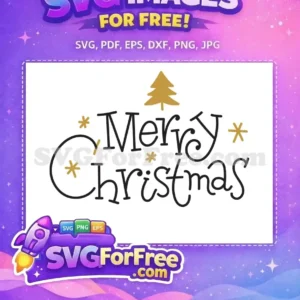 Free Black Merry Free Christmas Text Holidays Free SVG