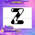 Free Letter Z Bold Free Monogram Holidays Christmas Free SVG - Instant Download