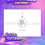 Free Ornament Reindeer Free Floral Antlers Christmas Free SVG - Instant Download