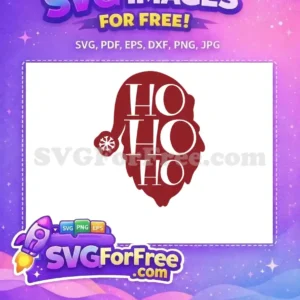 Free Burgundy Santa Claus Free Ho Ho Ho Christmas Free SVG