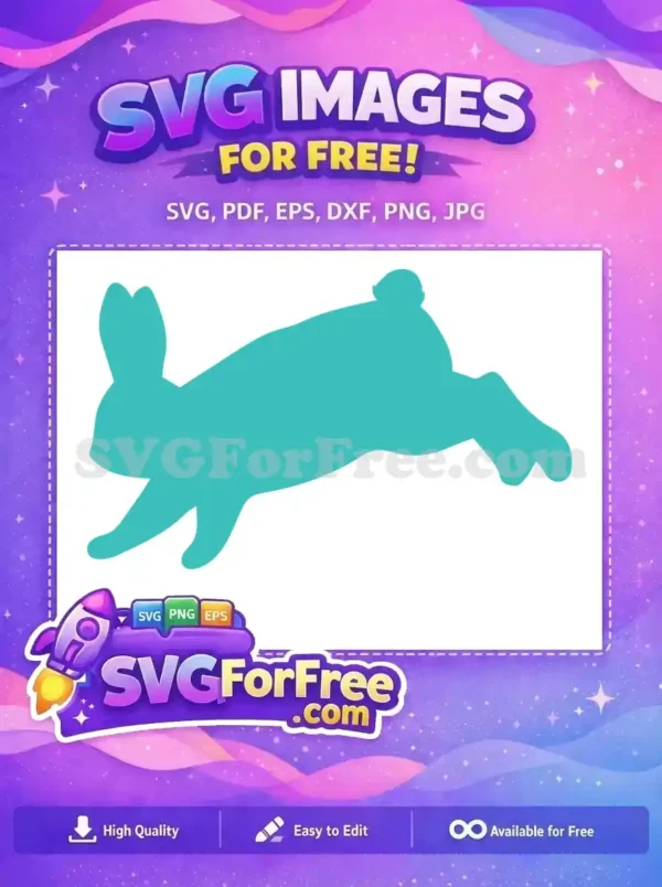 Free Leaping Bunny Free Easter Silhouette Holidays Free SVG