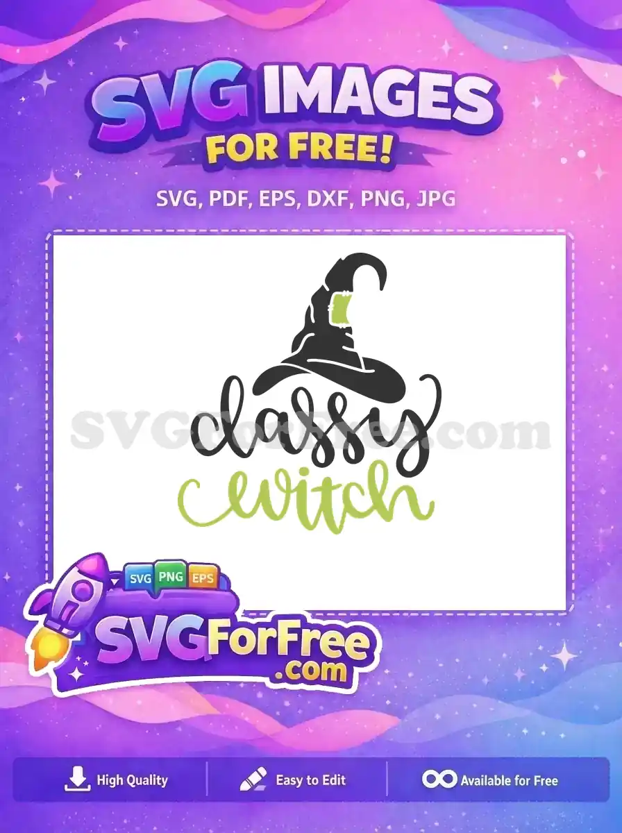 Free Classy Witch Hat Free Halloween Easter Holidays Free SVG