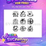 Free Christmas Elements Free Holiday Gift Snowman Free SVG - Instant Download