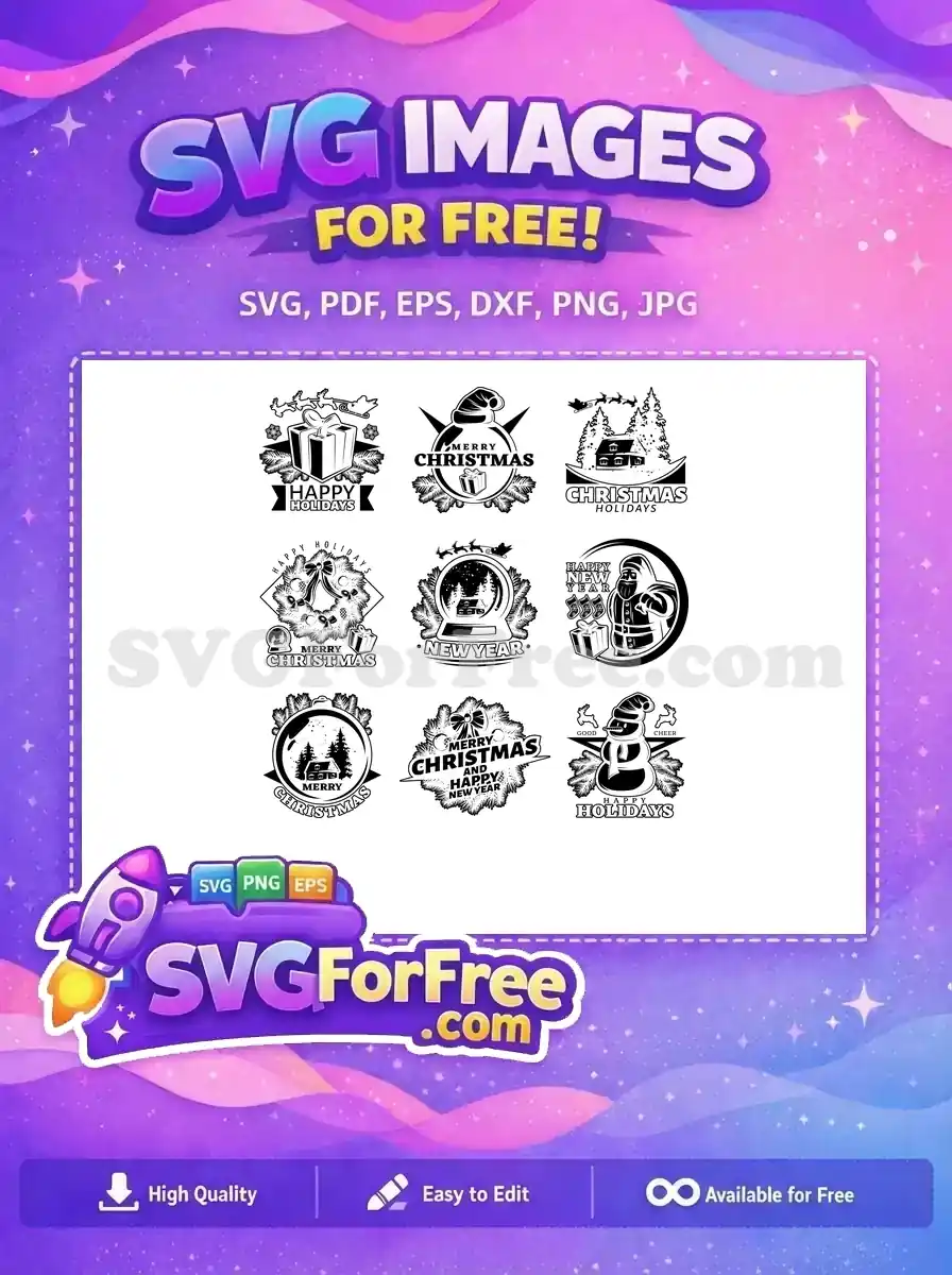 Free Christmas Elements Free Holiday Gift Snowman Free SVG