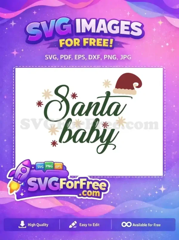Free Santa Baby Green Font Free Red Hat Christmas Free SVG Free Santa Baby Green Font Free Red Hat Christmas Free SVG