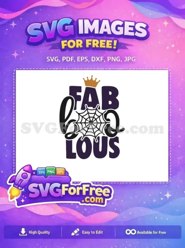 Free Golden Crown Free Spiderweb Faboolous Halloween Free SVG