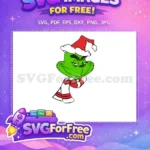 Free Smirking Grinch Free Striped Scarf The Grinch Free SVG - Instant Download