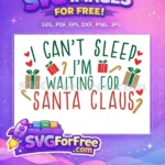 Free Presents Hearts Free Candy Cane Waiting Santa Free SVG - Instant Download