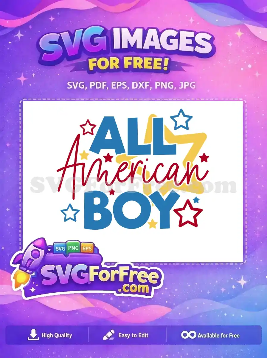 Free Patriotic Stars Free American Boy Fourth July Free SVG