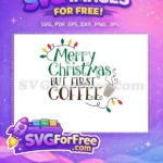 Free Green Merry Christmas Free Coffee Mug Free SVG - Instant Download
