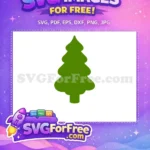 Free Simple Green Tree Free Christmas Holidays Free SVG - Instant Download