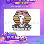 Free Smiling Mommy Shark Free Retro Sunset Doo Doo Free SVG - Instant Download