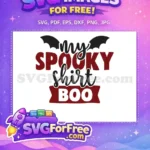 Free Bat Wings Free Spooky Shirt Boo Halloween Free SVG - Instant Download