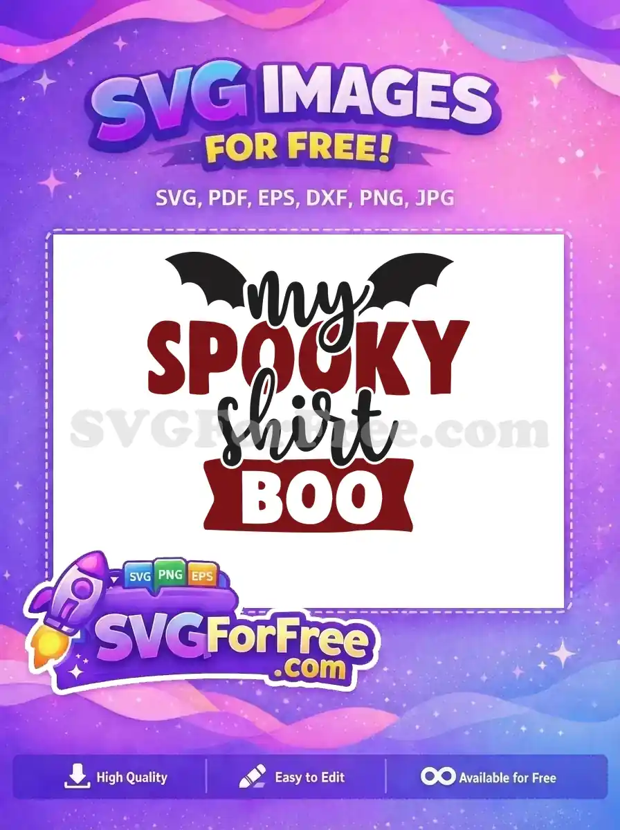 Free Bat Wings Free Spooky Shirt Boo Halloween Free SVG